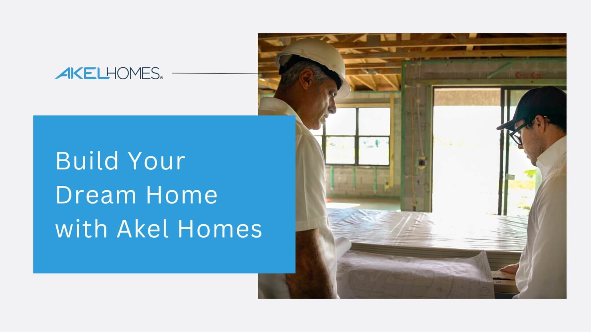 Builder reviewing home construction plans at Akel Homes - Experience quality and trust, build your dream home with Akel Homes.